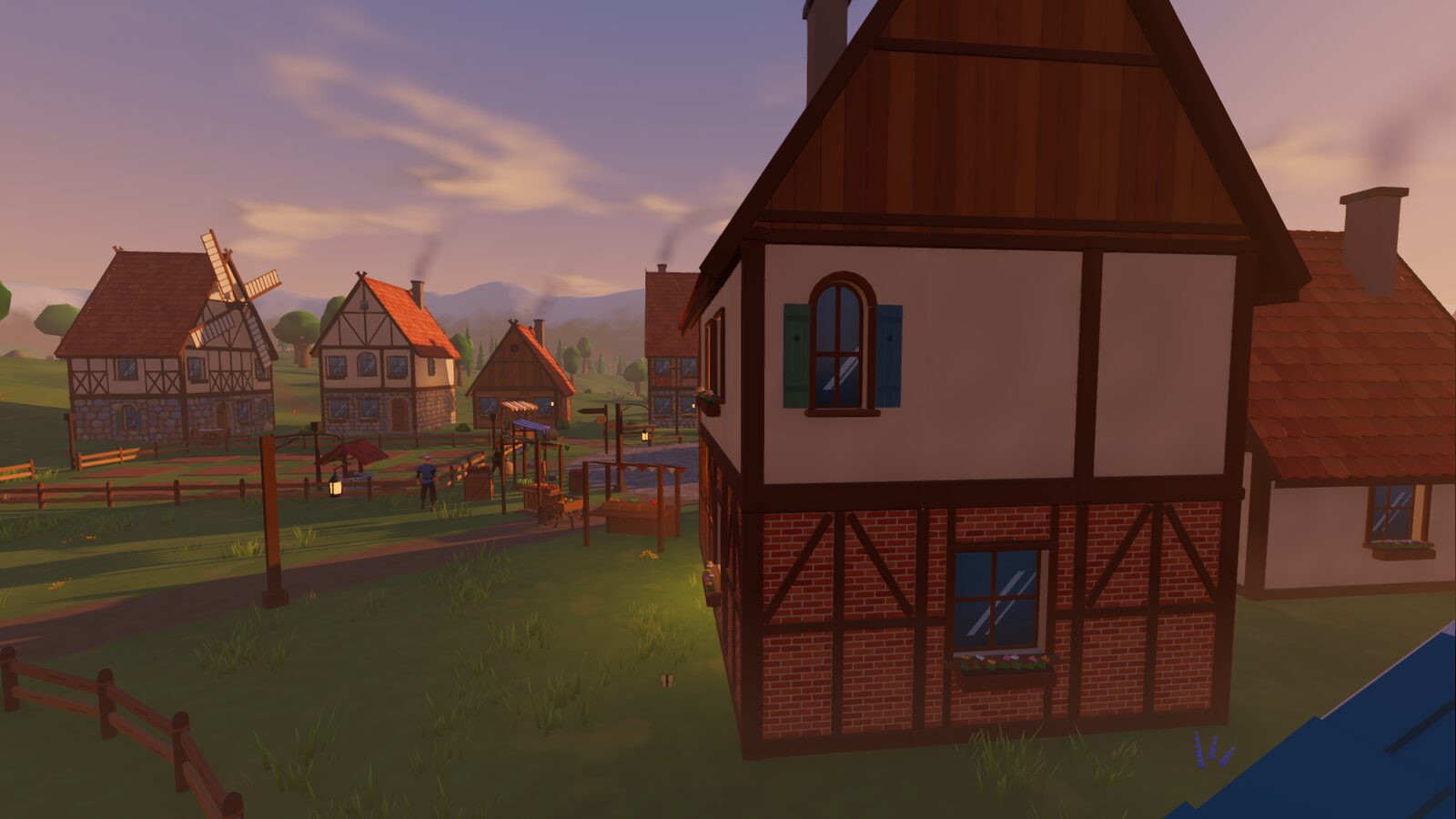 The village square in the morning
